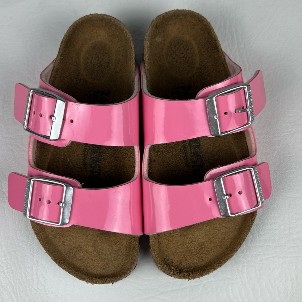 534 Birkenstock kis patent leather arizona sandals kids 8